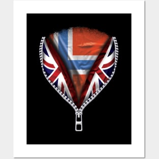 Norwegian Flag  Norway Flag zipped British Flag - Gift for Norwegian From Norway Posters and Art